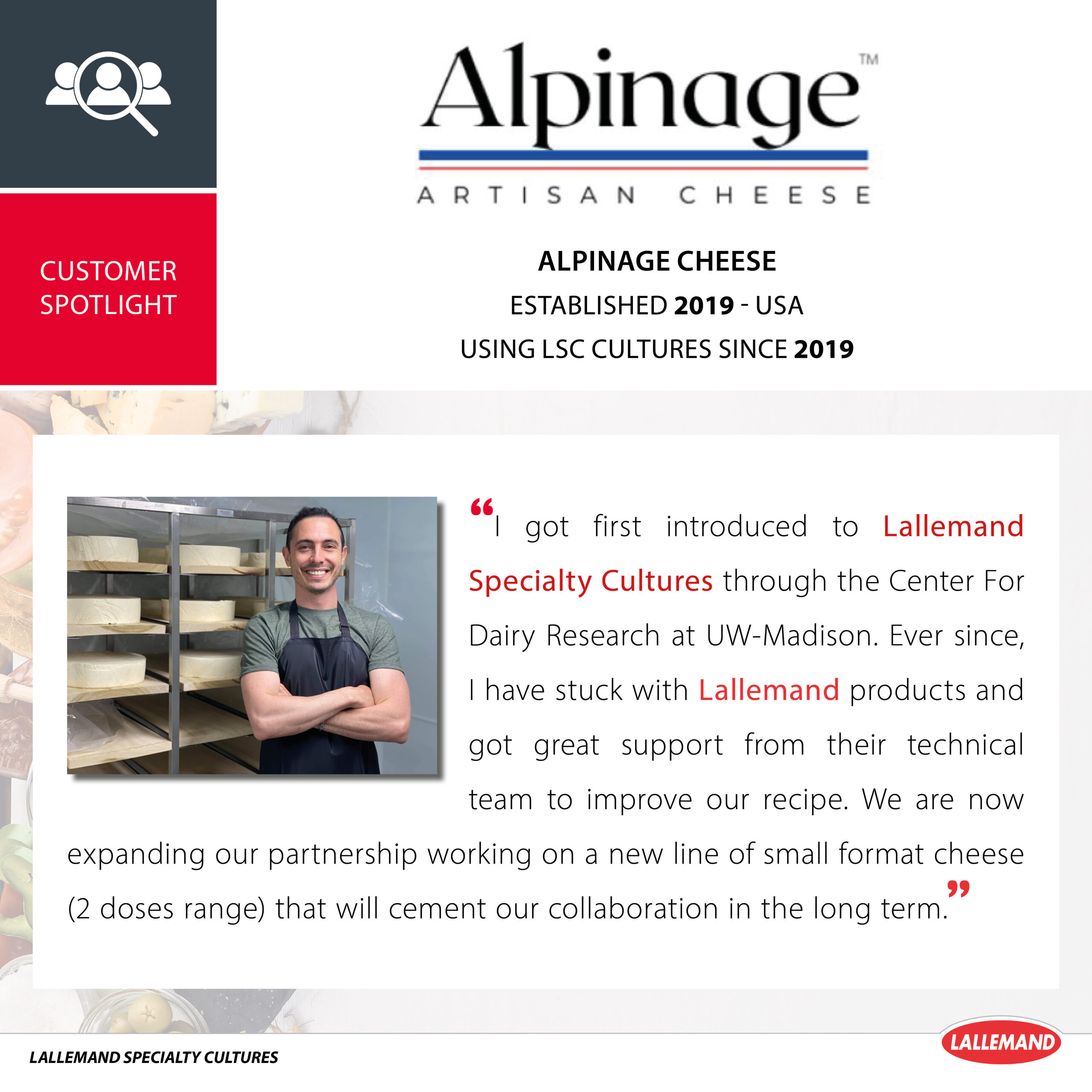 Discover Alpinage Cheese, Lallemand’s customer