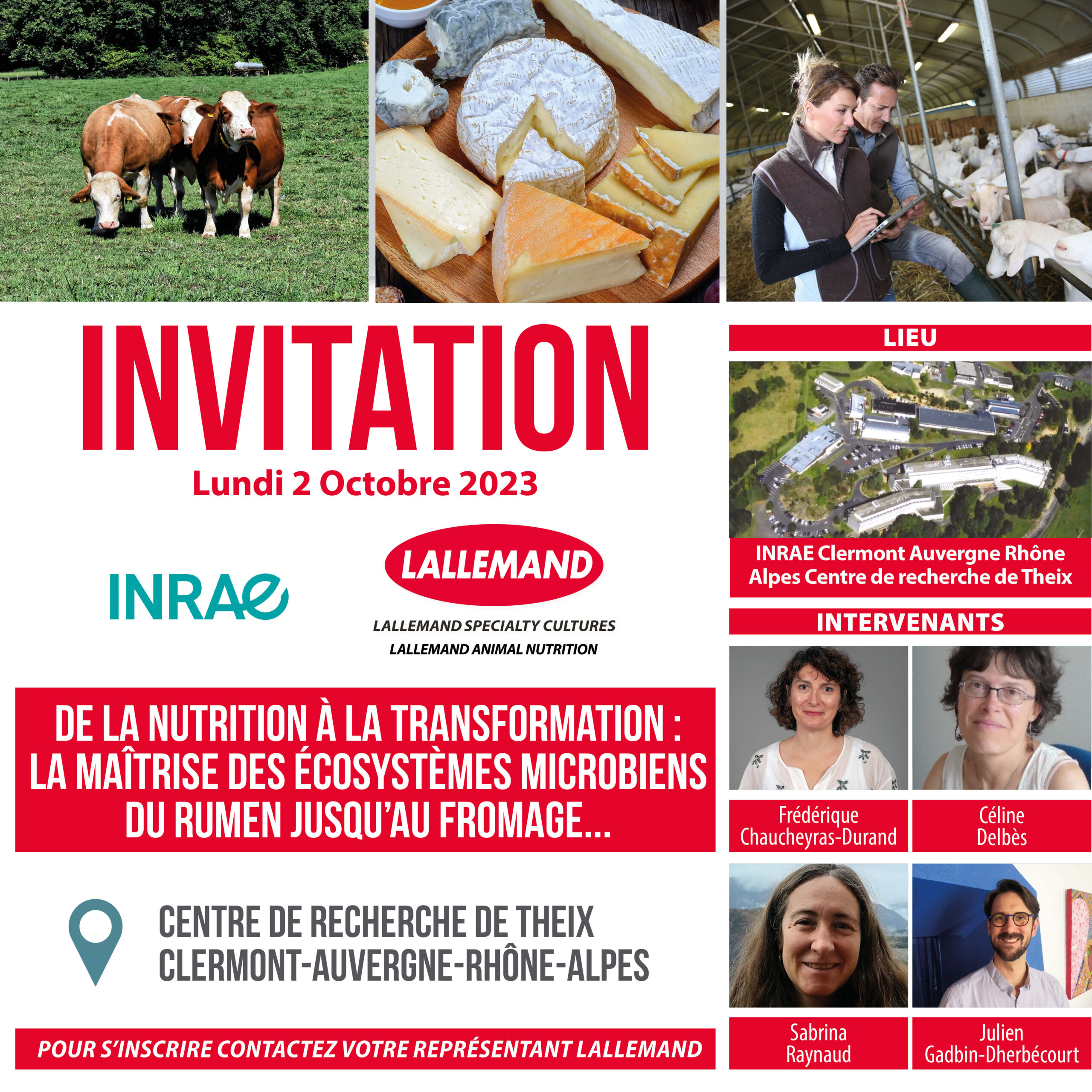 Invitation au colloque « de la nutrition à la transformation : La maîtrise des écosystèmes microbiens du rumen jusqu’au fromage… »